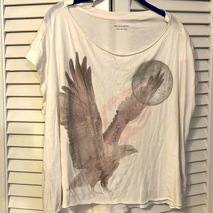 Allsaints large eagle moon cropped tee